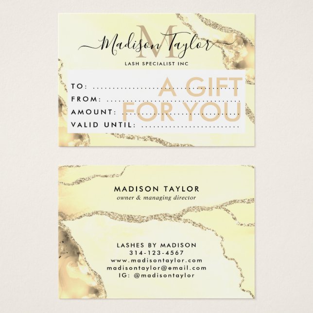 Agante de Purpurina de oro de certificado de regal (Anverso y reverso)