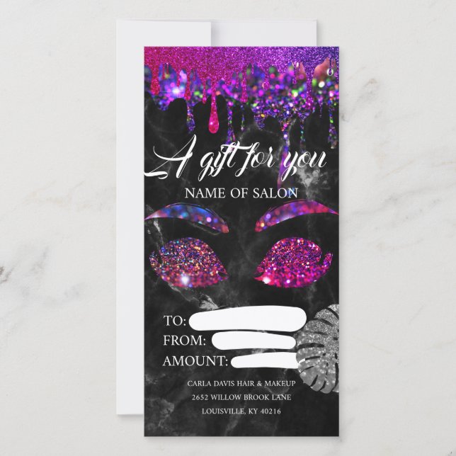 Agante de Purpurina de oro rosado con certificado  (Anverso)