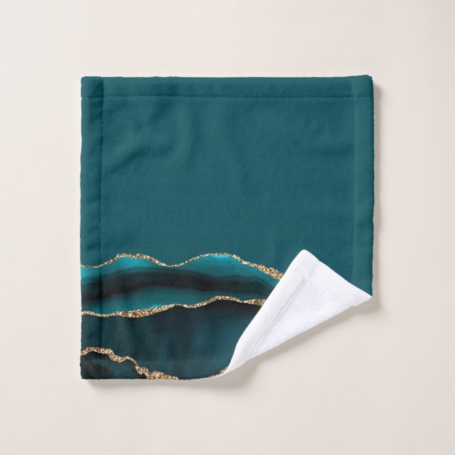 Agante negro dorado de mármol verde (Toallita)