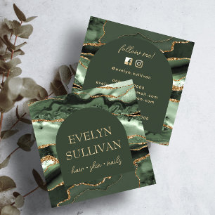 Agar verde sabio y tarjeta de negocios de arco