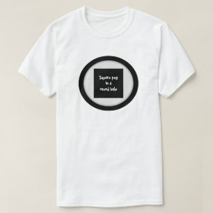 Agarra cuadrada en una camiseta de agujero redondo