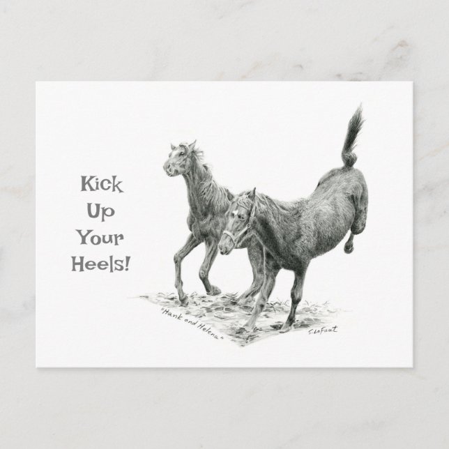 Agarra los talones después de cruzar la postal (Anverso)