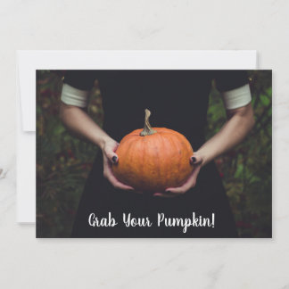 Agarra tu calabaza - Invitación del Fiesta tallado