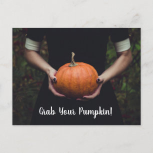 Agarra tu calabaza - Tarjeta Fiesta de calabaza