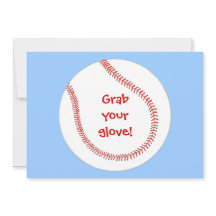 Agarra tu guante, invitaciones de cumpleaños de bé