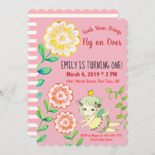 Agarra tu Wings Invitación al primer cumpleaños