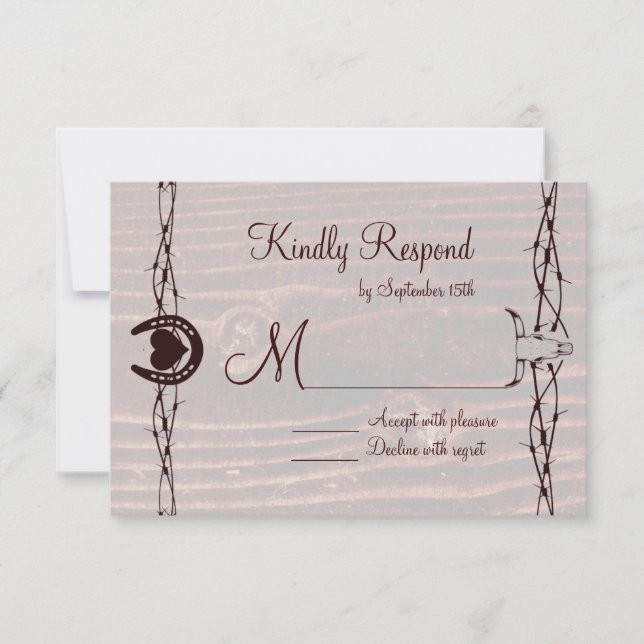 Agarra tus botes en el país Tarjetas RSVP occident (Anverso)