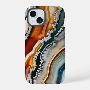Ágata Geoda Rojo Naranja Blanco Azul