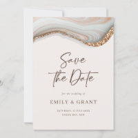 Agate de mármol natural Guardar la invitación de f