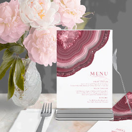 Agate Geode Purpurina Boda Borgoña ID647