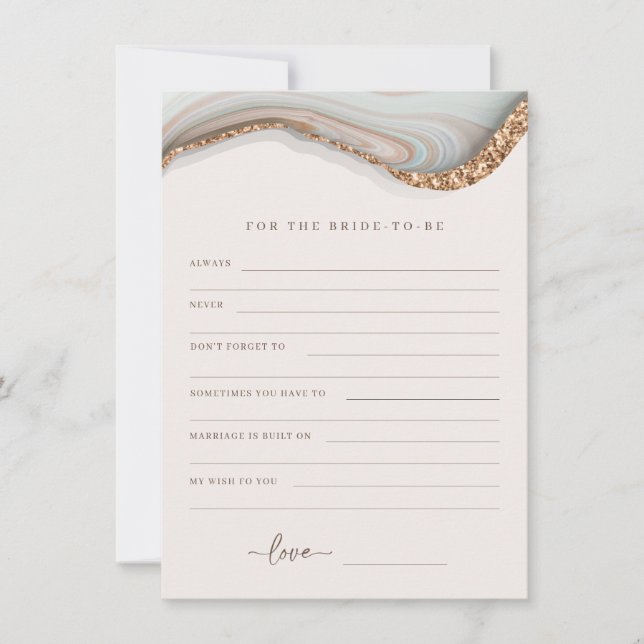 Agate Marble Stone Bride Para Ser Tarjeta De Conse (Anverso)