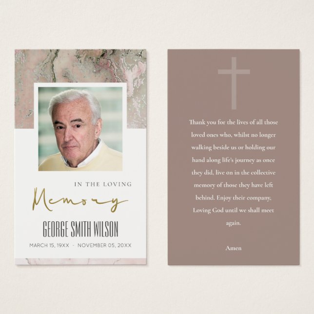 AGATE PEACH SYMPATHMEMORIAL PRAYER PHOTEL (Anverso y reverso)