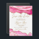 Agate Purpurina de oro rosa de Bat Mitzvah salva l<br><div class="desc">Agar purpurina de oro rosa y falso con una Estrella de David dorada decora esta elegante acuarela Bat Mitzvah Guardar la tarjeta de anuncio de Fecha. Este diseño está decorado con agate de mármol rosa, acentuado por un falso purpurina de oro. Los detalles de tu celebración pueden ser personalizados en...</div>
