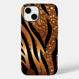 Agate Tiger Blue Purpurina iPhone Mate Funda duro
