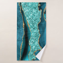Agate Verde azulado Blue Gold Aqua Turquoise Bathy