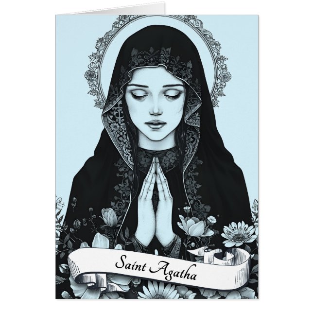 Agatha de Sicilia patrona de enfermeras (Frente)