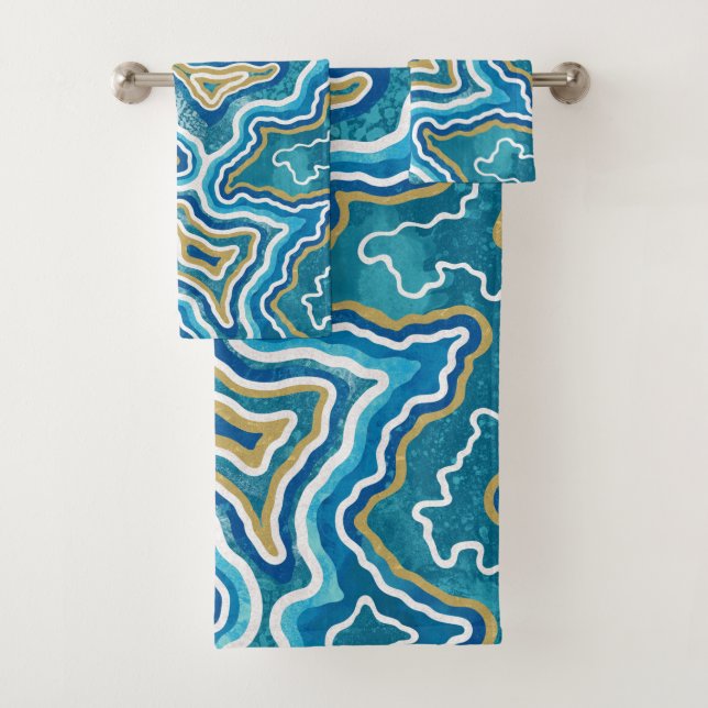 Agato gráfico de oro azul (In situ)