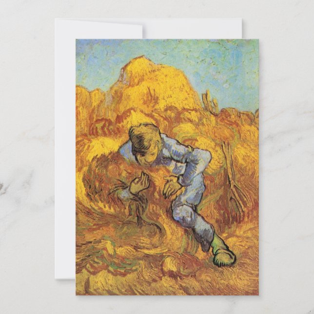 Agavilladora (según Millet) de Vincent van Gogh (Anverso)