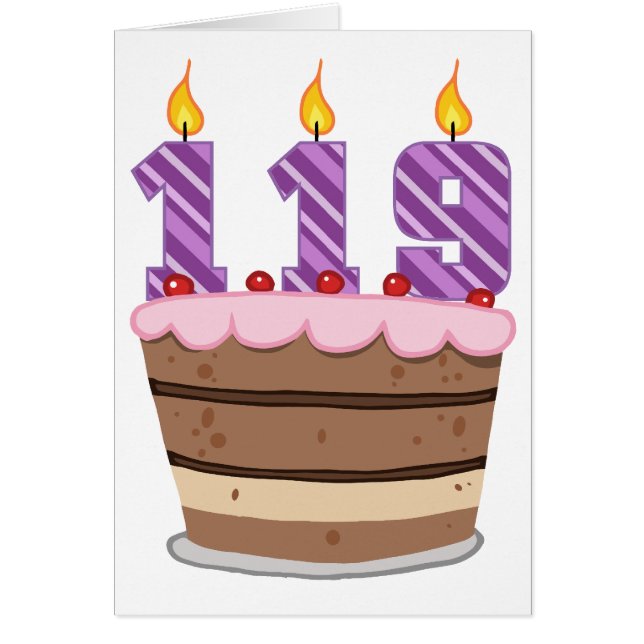 Age 119 on Birthday Cake (Frente)