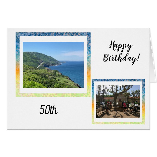 Age Photo Images Birthday Card (Anverso (Horizontal))
