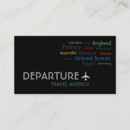 Agencia de viajes, agente, tarjeta de presentación