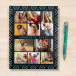 Agenda 10 Nombre de estilo geométrico moderno fotográfico<br><div class="desc">10 Photo Modern Geometric Stylish Name Planners incluye diez de tus fotos favoritas para un DIY fácil y rápido añadir tu propio collage de fotos. Personaliza con tu nombre y rodeado de un patrón geométrico. Hace un regalo perfecto para Navidades, cumpleaños, Día de la Madre, Día del Padre, hermanas, mejores...</div>