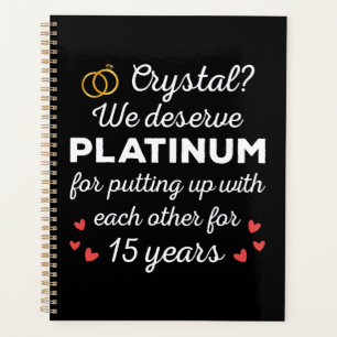 Agenda 15 Aniversario Boda I - Pareja de Crystal Funny