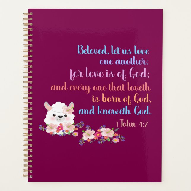 Agenda 1John4:7 Bible Verse (Anverso)