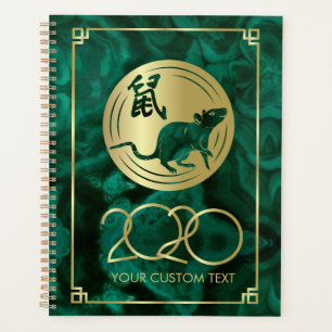Agenda 2020 Año de la Rata - Malaquita y Oro