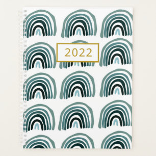 Agenda 2022 Daily Planner Modern Rainbow Minimalista
