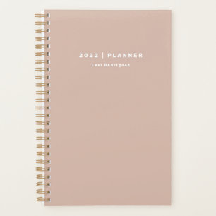 Agenda 2022 Dusty Pink Mensual Weekly Non Dated Dark