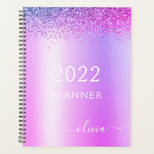 Agenda 2022 Monograma Femenina Purpurina Purpura