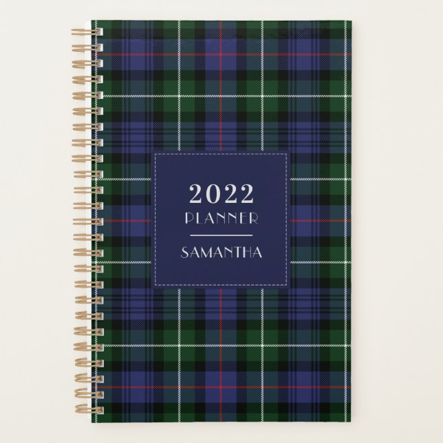Agenda 2022 Plaid Tartan Clan MacKenzie (Anverso)