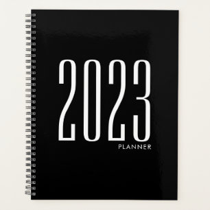 Agenda 2023 Black Weekly Monthly Non Dated