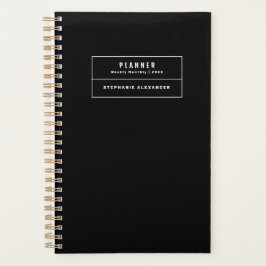 Agenda 2023 Black White Business Weekly Mensual