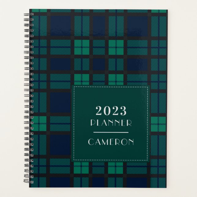 Agenda 2023 Plaid Rustic Tartan Clan Blackwatch Green (Anverso)