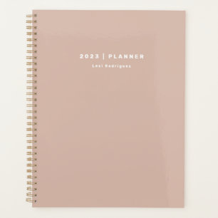 Agenda 2023 Planner mensual de color rosa oscuro
