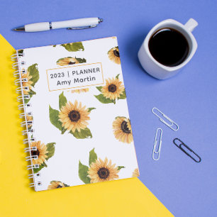 Agenda 2023 Sunflower Greenery Mensual Mensual