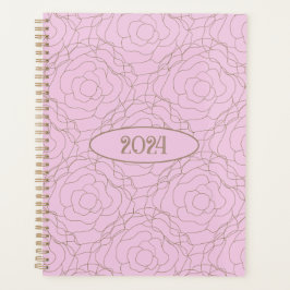 Agenda 2024 Rosa de vidrio manchado: Rosa de oro sobre ro