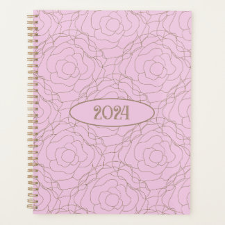Agenda 2024 Rosa de vidrio manchado: Rosa de oro sobre ro