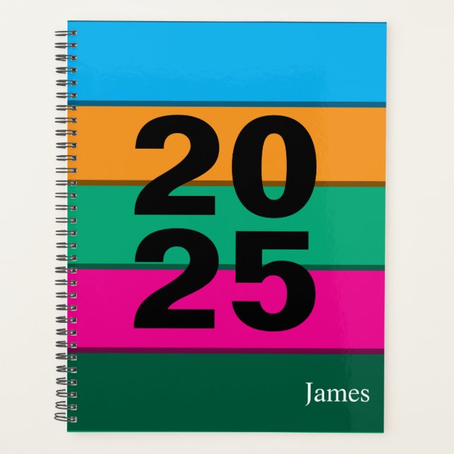 Agenda 2025 Líneas Coloridas Negrita (Anverso)