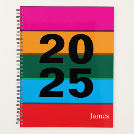 Agenda 2025 Líneas Coloridas Negrita