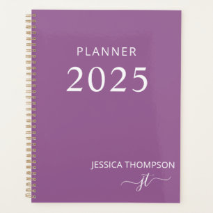 Agenda 2025 Monograma moderno de moho morado de gitana