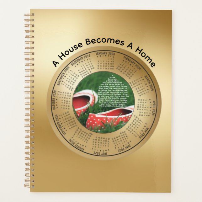 Agenda 2026 Calendar Planner A House Becomes A Home (Anverso)