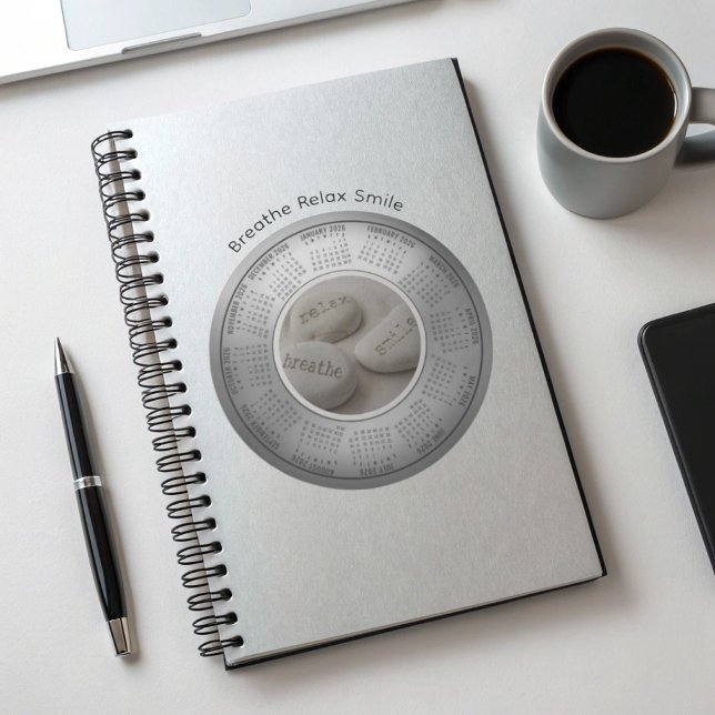 Agenda 2026 Calendar Planner Quote Breathe Smile Relax  (Subido por el creador)