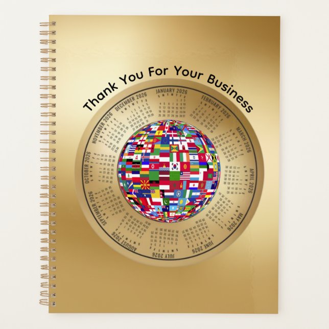 Agenda 2026 Calendar Planner Thank You For Your Business (Anverso)
