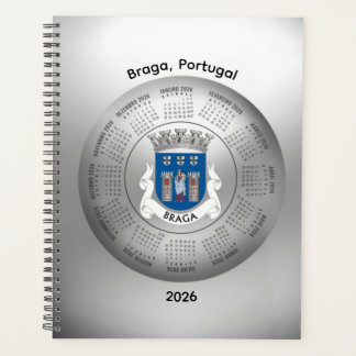 Agenda 2026 Calendar Silver Planner Braga Portugal