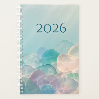 Agenda 2026 Cristal de Mar Pastel Aguamarina Estética Cos
