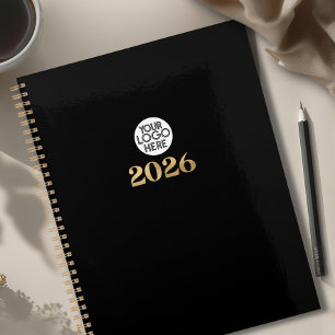 Agenda 2026 Elegante Purpurina de Relieve metalizado dora