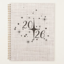 2026 Minimal Linen Planner Cover